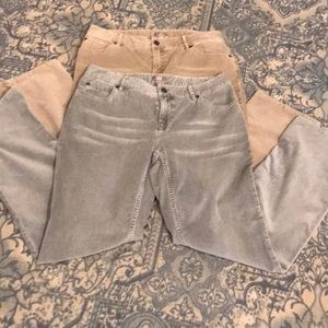 J JILL-2 Pair-Vintage  Sz6 Boot cut corduroy jeans